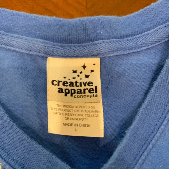 Blue Graffiti Style KU Jayhawk T-shirt - Picture 2 of 3